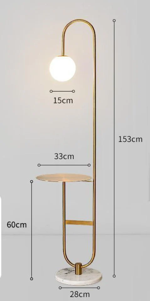 Moderne Stehlampe mit integriertem Beistelltisch - Image 7