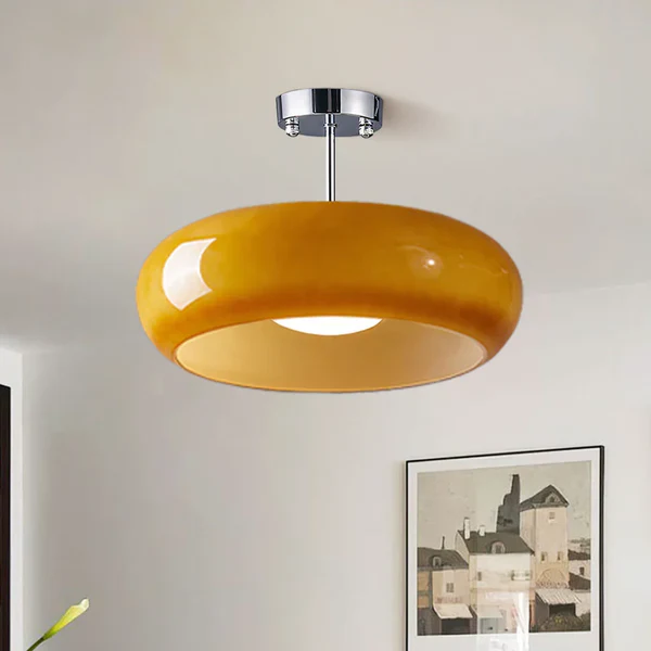 Bauhaus Deckenleuchte aus Glas - Image 16