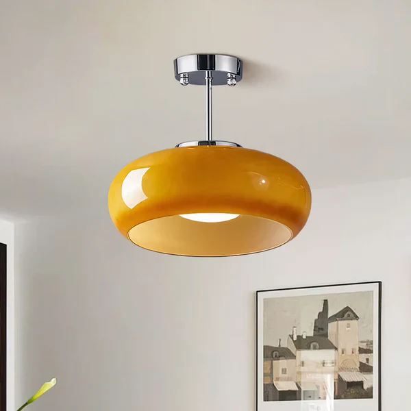 Bauhaus Deckenleuchte aus Glas - Image 3