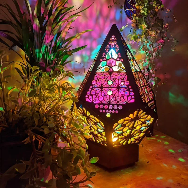 LED Stehlampe im Boho-Look mit Sternenhimmel-Projektion – Romantisch & modern - Image 3