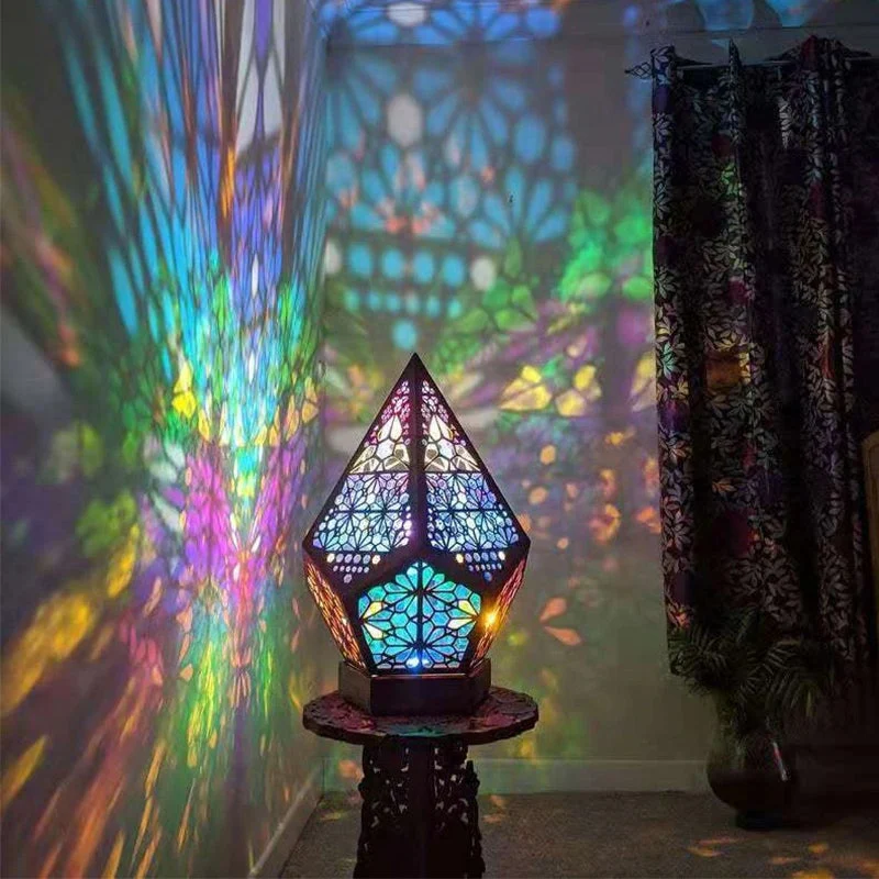 LED Stehlampe im Boho-Look mit Sternenhimmel-Projektion – Romantisch & modern - Image 4