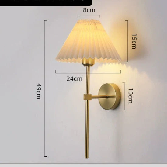Wandleuchte aus bronzefarbenem Leinen - Image 4