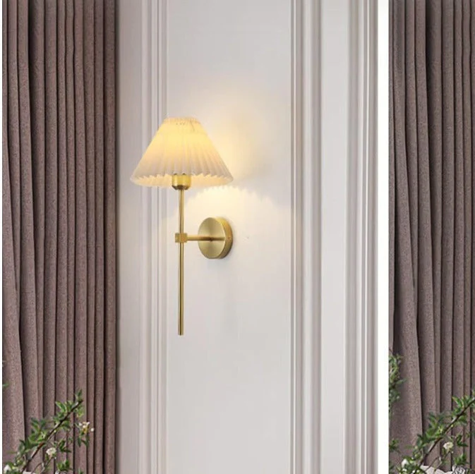 Wandleuchte aus bronzefarbenem Leinen - Image 6