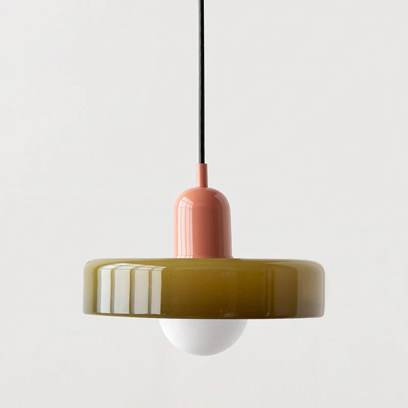 Bunter Bauhaus Glas-Pendelleuchte - Image 25