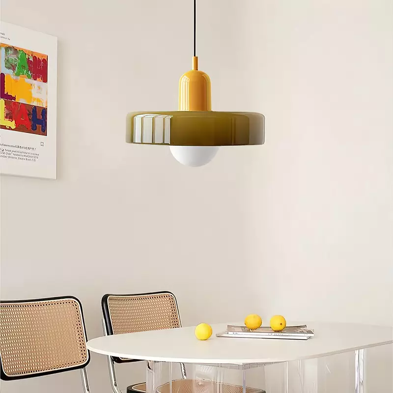 Bunter Bauhaus Glas-Pendelleuchte - Image 27