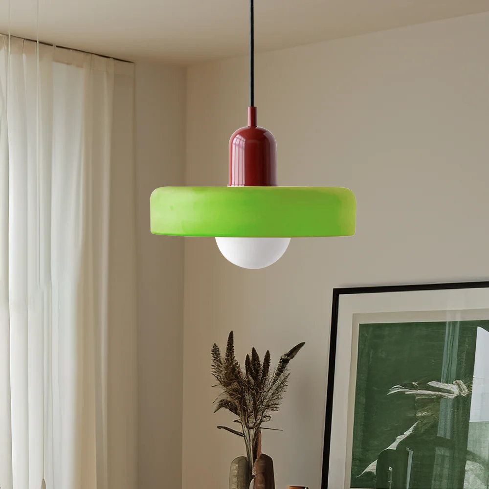 Bunter Bauhaus Glas-Pendelleuchte - Image 31