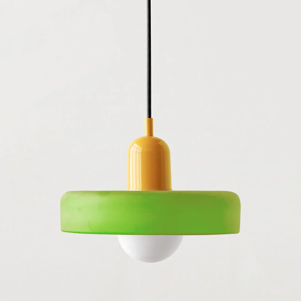 Bunter Bauhaus Glas-Pendelleuchte - Image 39