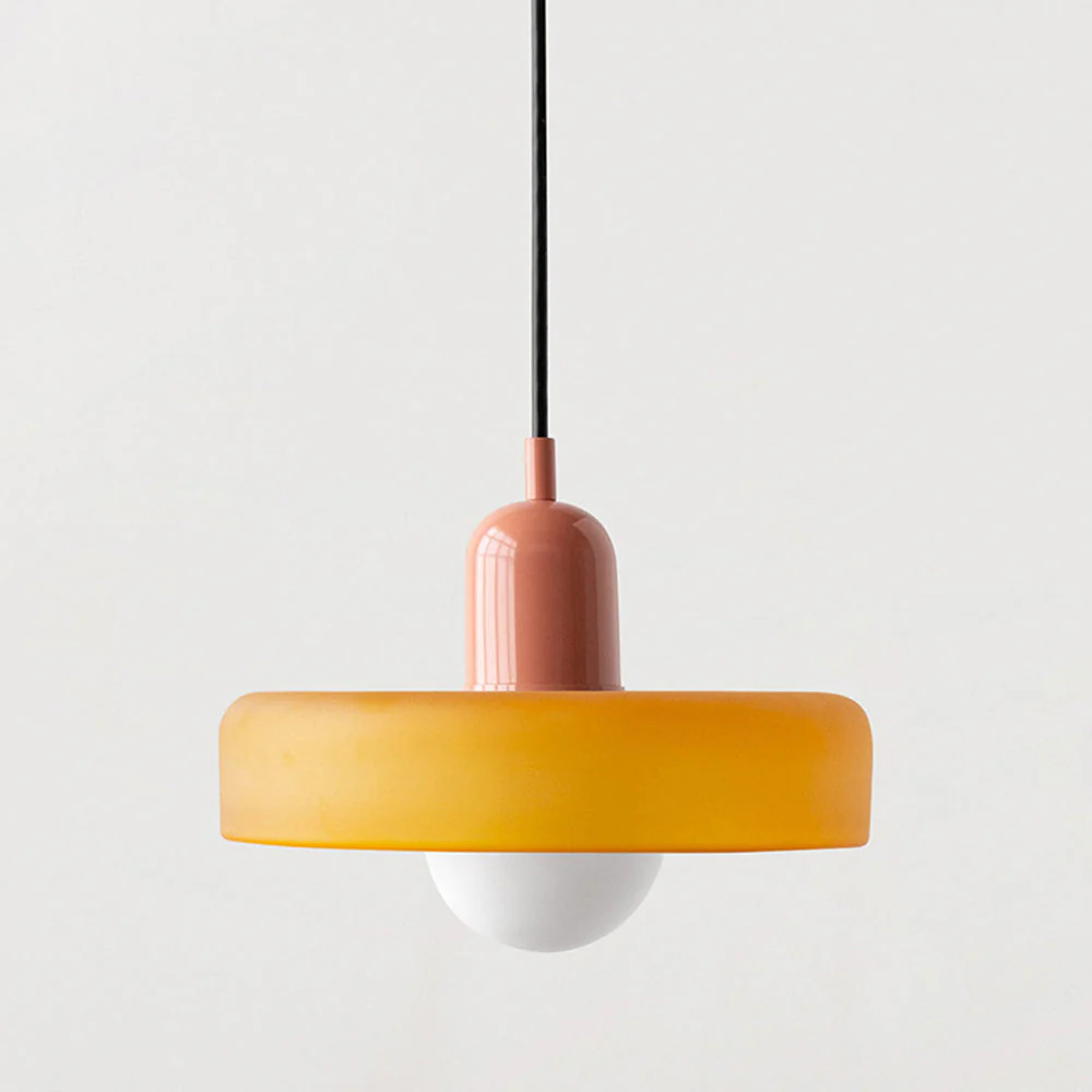 Bunter Bauhaus Glas-Pendelleuchte - Image 46