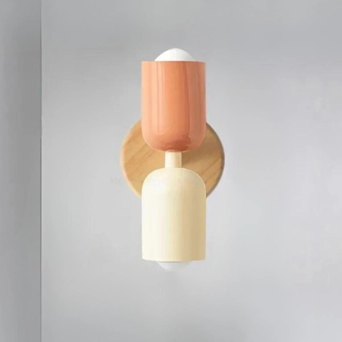 Doppelkopf Wandlampe Holz - Image 19