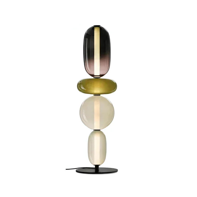 Elegante Stehlampe mit buntem Glas - Image 10