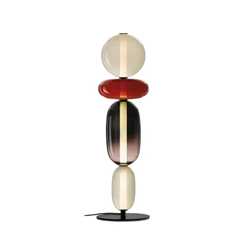 Elegante Stehlampe mit buntem Glas - Image 11