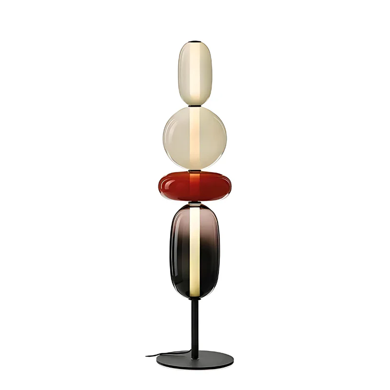 Elegante Stehlampe mit buntem Glas - Image 12