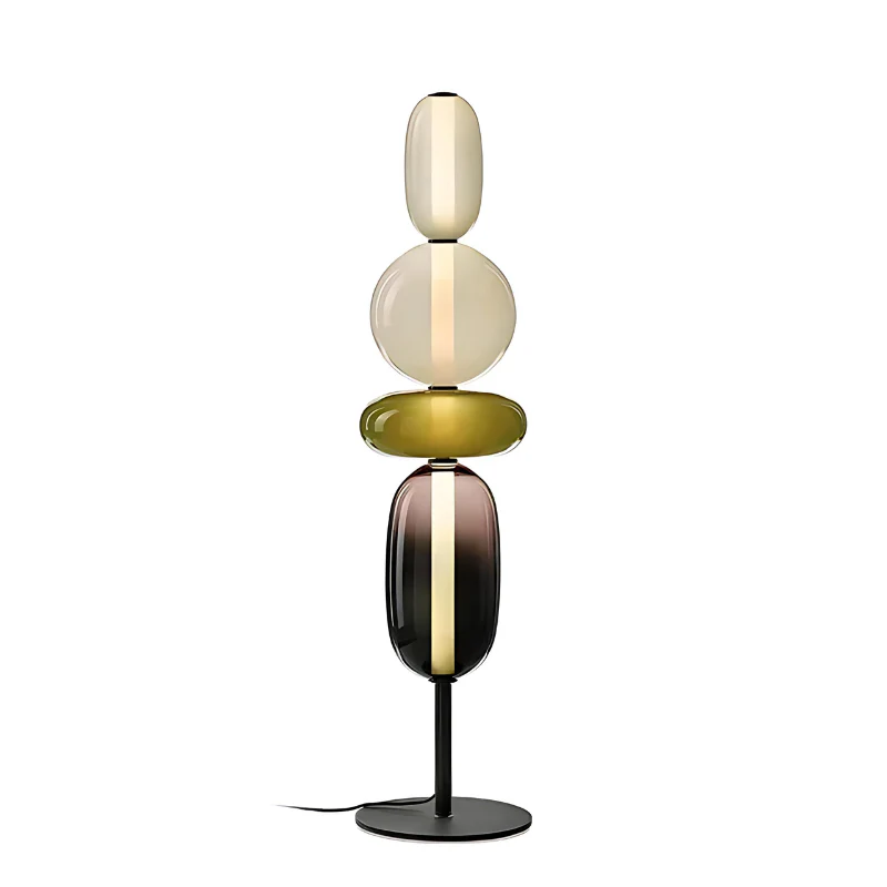 Elegante Stehlampe mit buntem Glas - Image 13