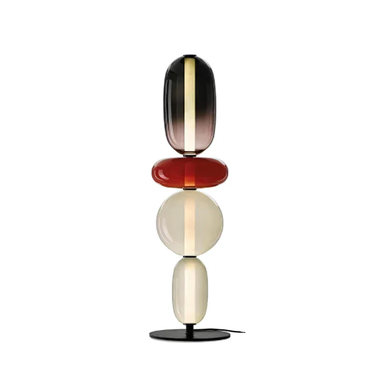 Elegante Stehlampe mit buntem Glas - Image 14