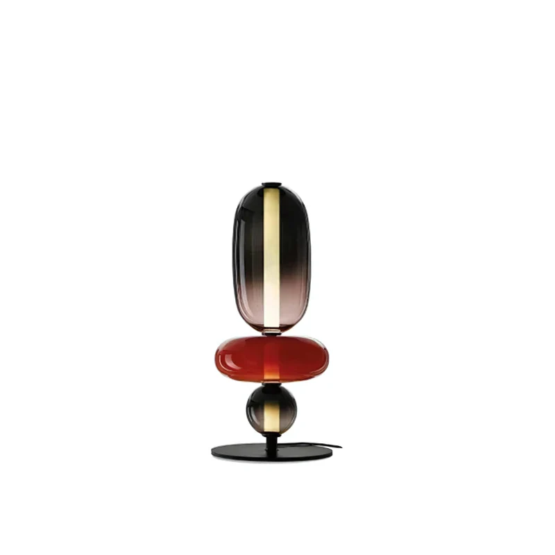 Elegante Stehlampe mit buntem Glas - Image 7