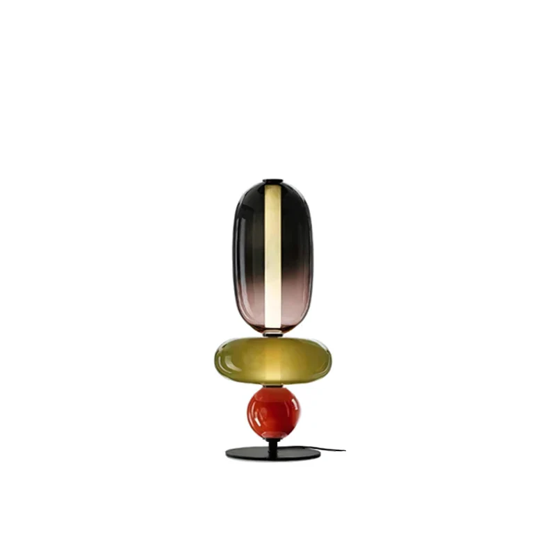 Elegante Stehlampe mit buntem Glas - Image 8