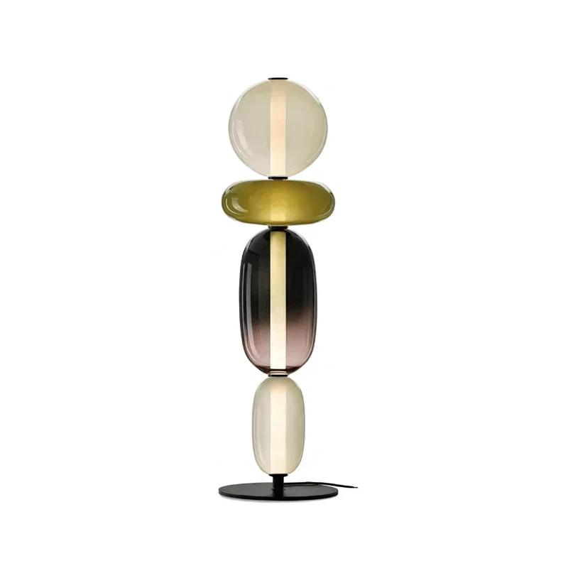 Elegante Stehlampe mit buntem Glas - Image 9