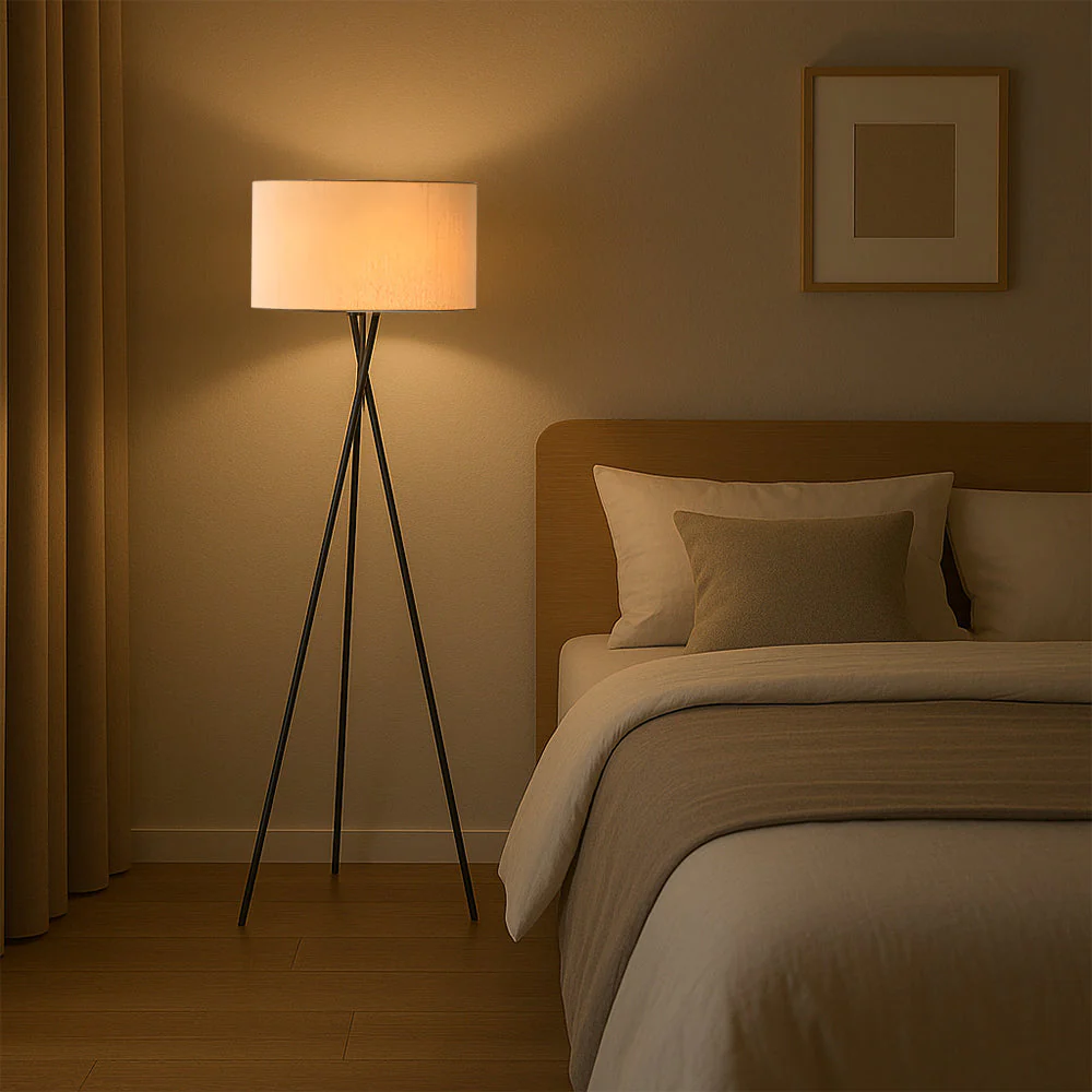 Elegante Stoff Stehlampe Modern - Image 3