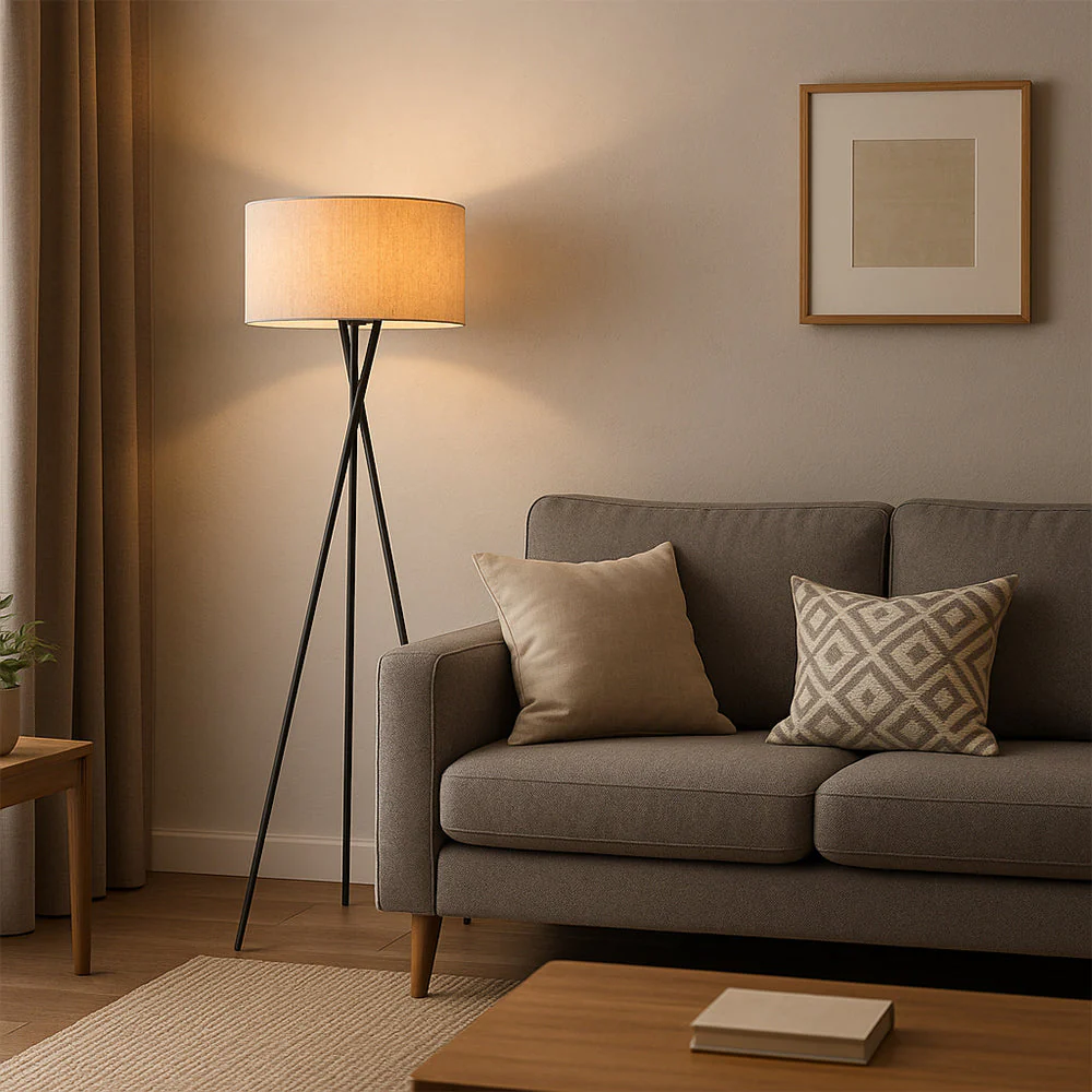 Elegante Stoff Stehlampe Modern - Image 5