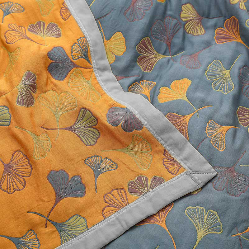 Ginkgo-Blatt Reversible Baumwollquilt - Image 10