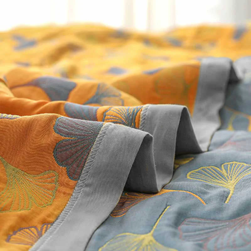 Ginkgo-Blatt Reversible Baumwollquilt - Image 11