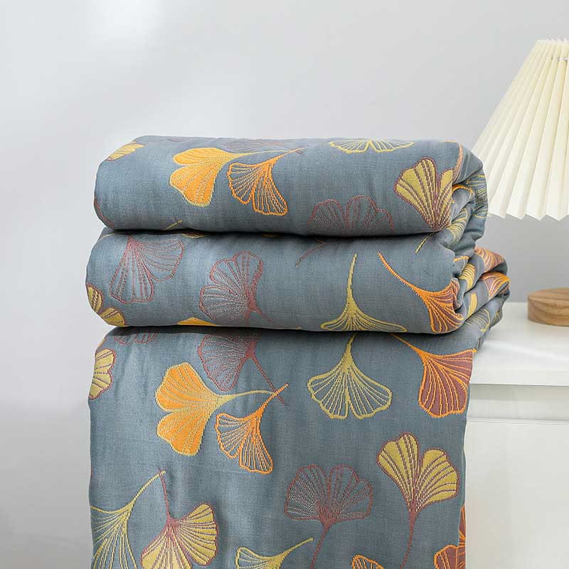 Ginkgo-Blatt Reversible Baumwollquilt - Image 12