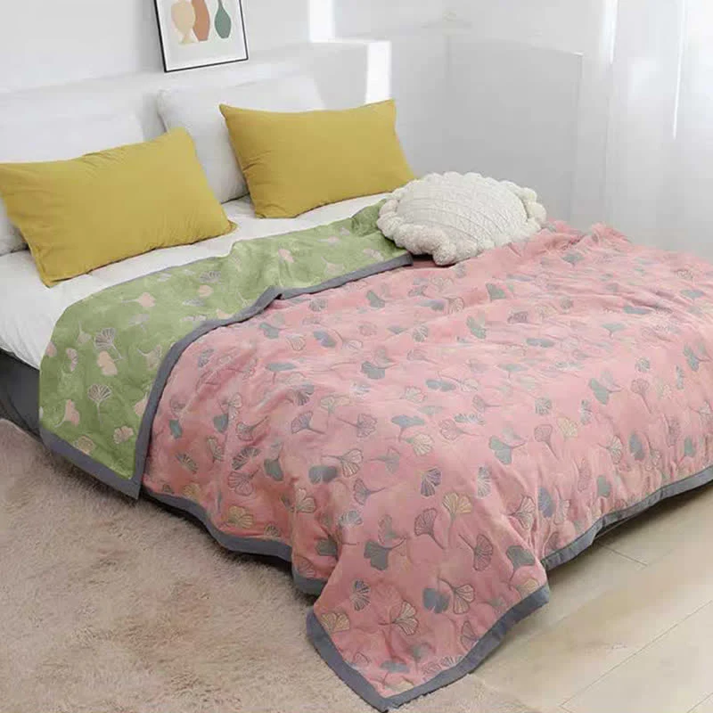 Ginkgo-Blatt Reversible Baumwollquilt - Image 13