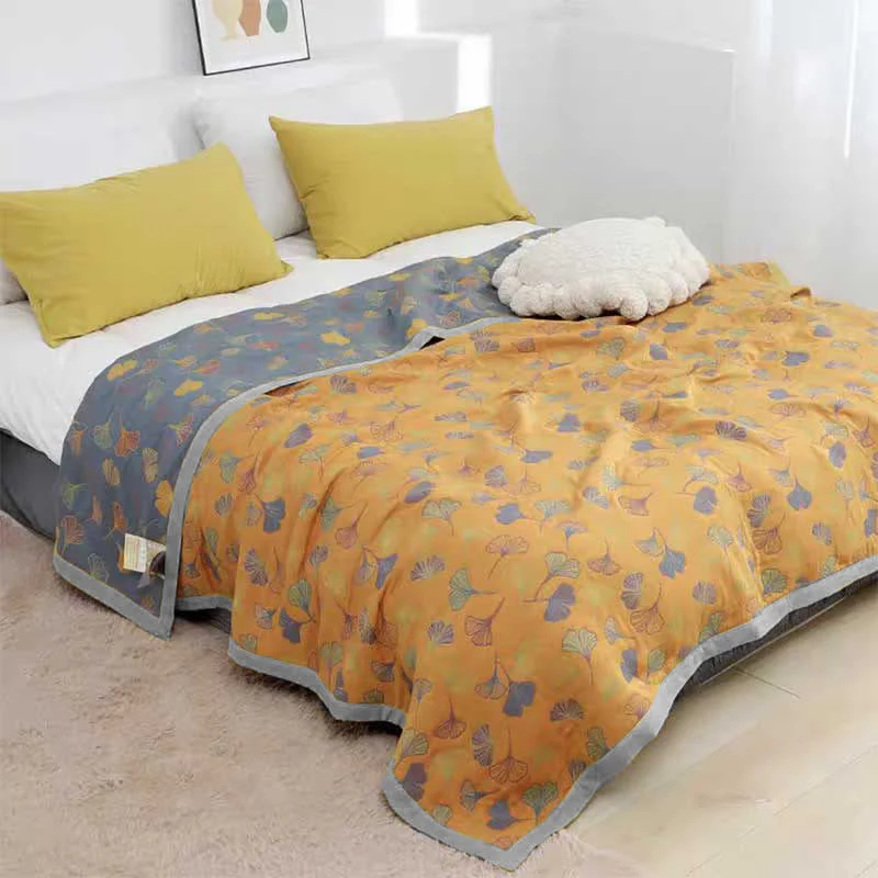 Ginkgo-Blatt Reversible Baumwollquilt - Image 3