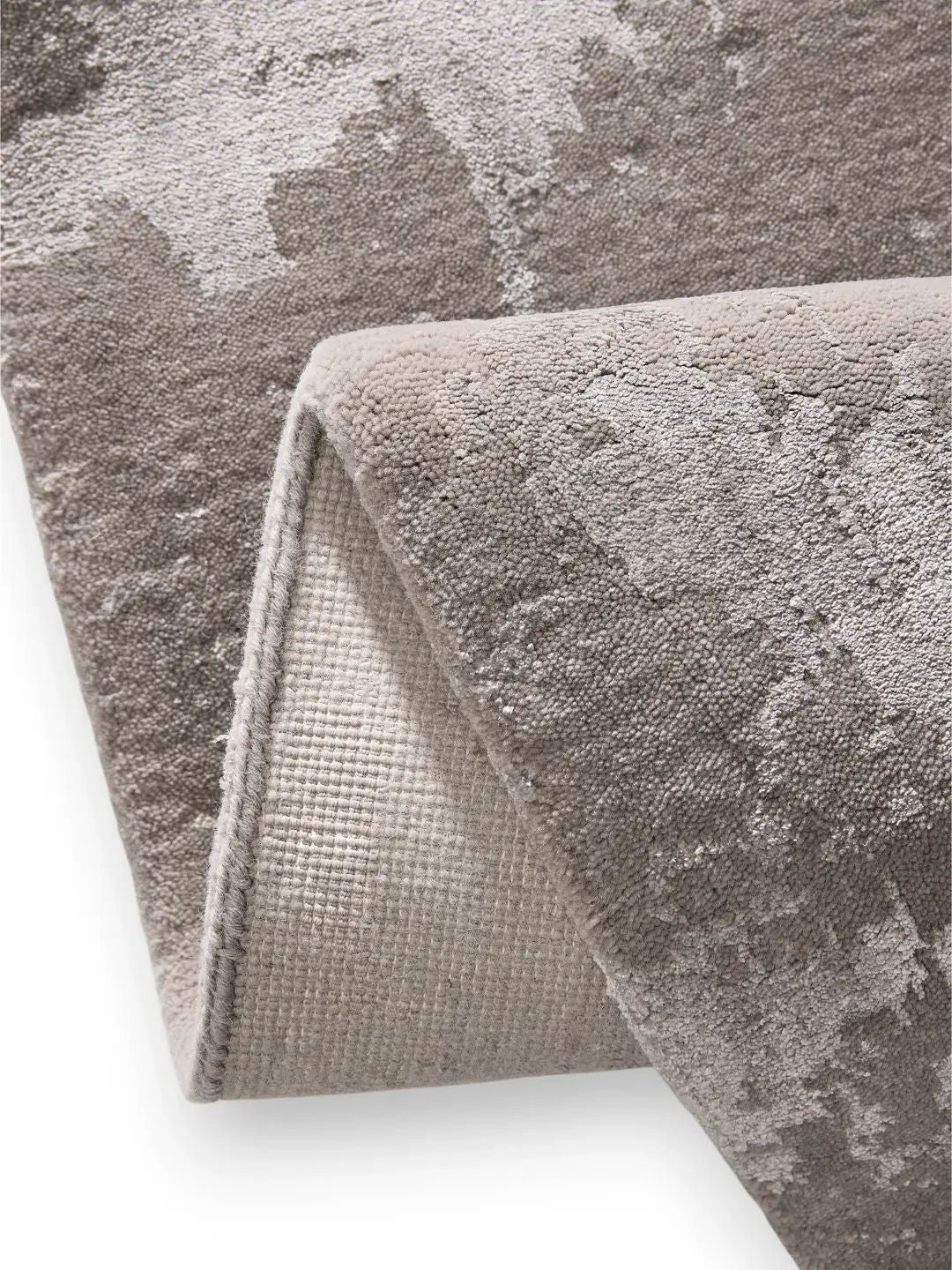 Grauer Viskose Teppich Wohnzimmer - Image 2