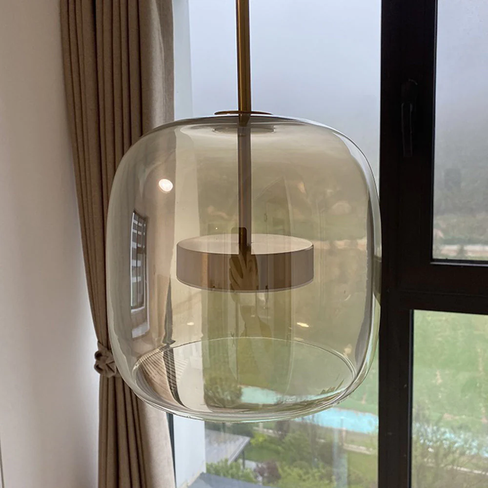 Hängelampe mit LED – Retro Look, Glas & Metall für gemütliche Schlafzimmerbeleuchtung - Image 7