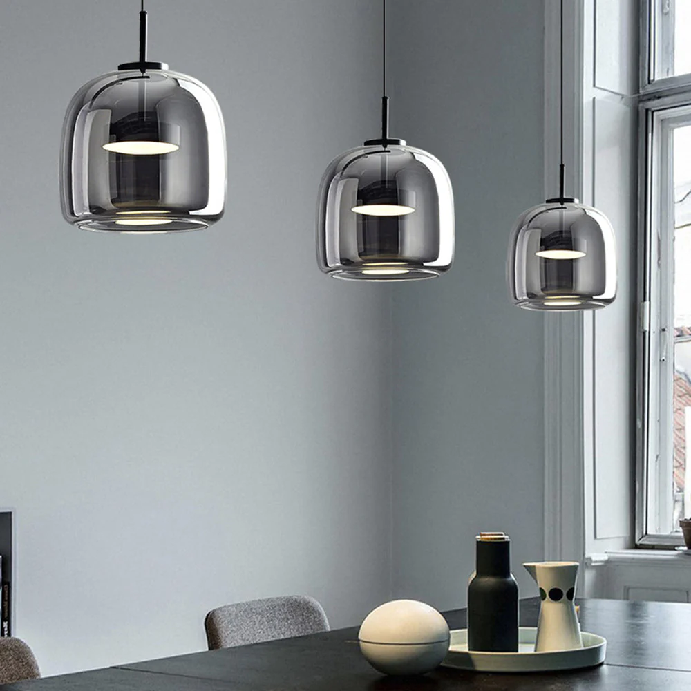 Hängelampe mit LED – Retro Look, Glas & Metall für gemütliche Schlafzimmerbeleuchtung - Image 9