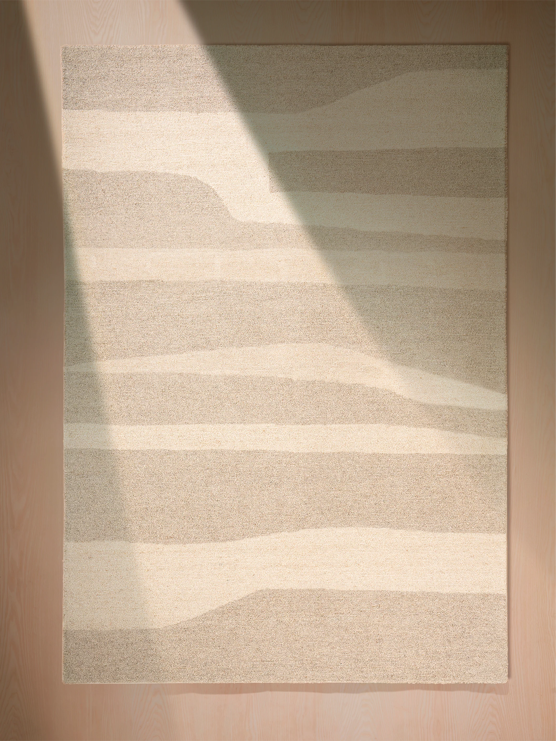 Handgetufteter Wollteppich Braun - Image 3