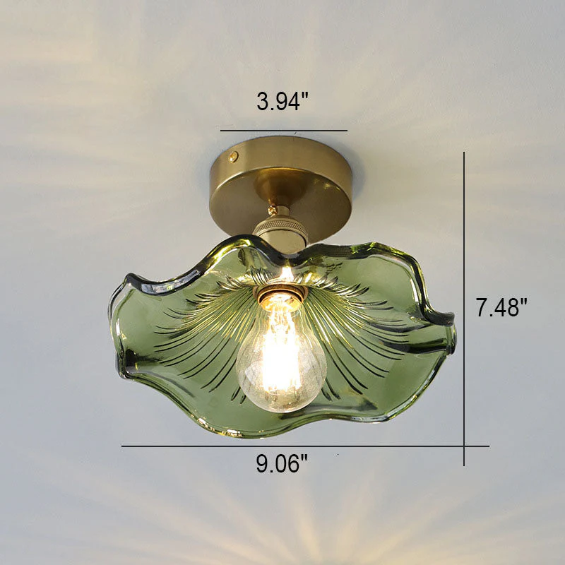 Blütenförmige Glas-Deckenlampe - Image 6