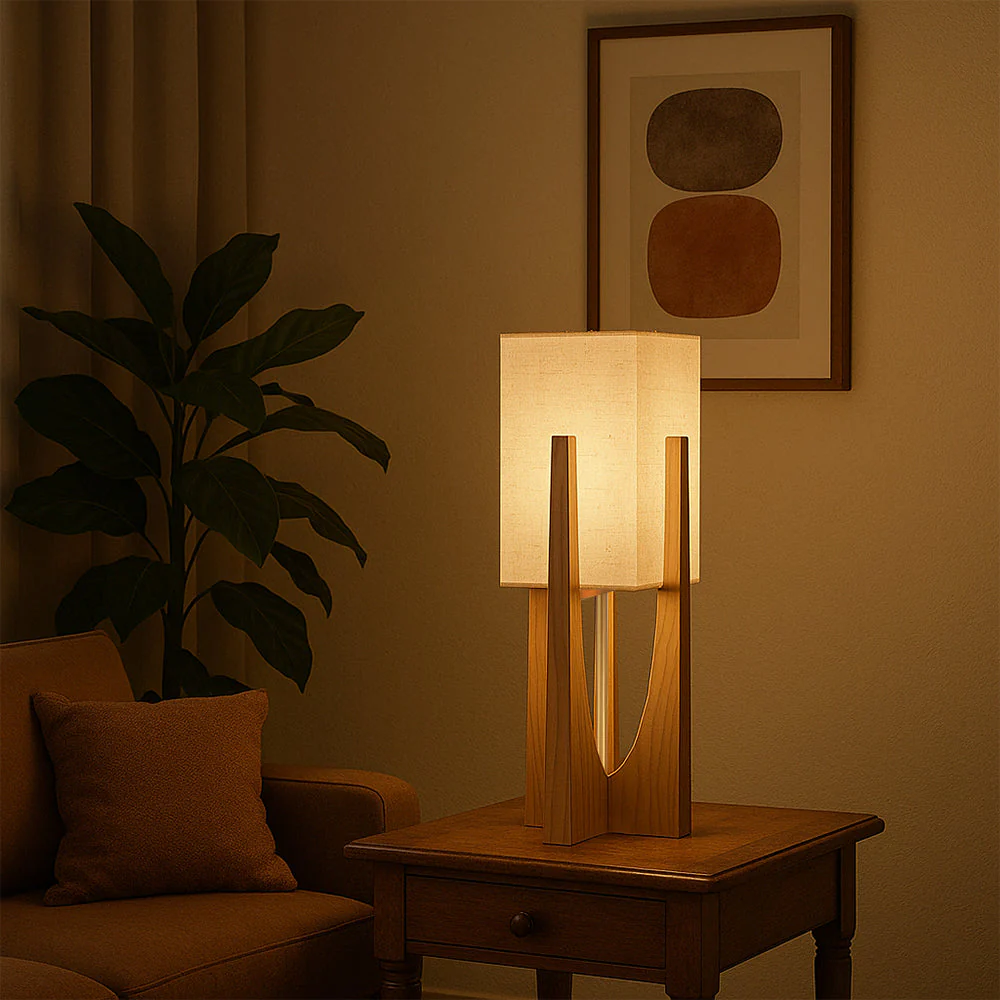 Japanische Design Stehlampe Holz - Image 7