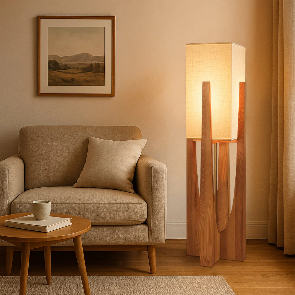 Japanische Design Stehlampe Holz - Image 8