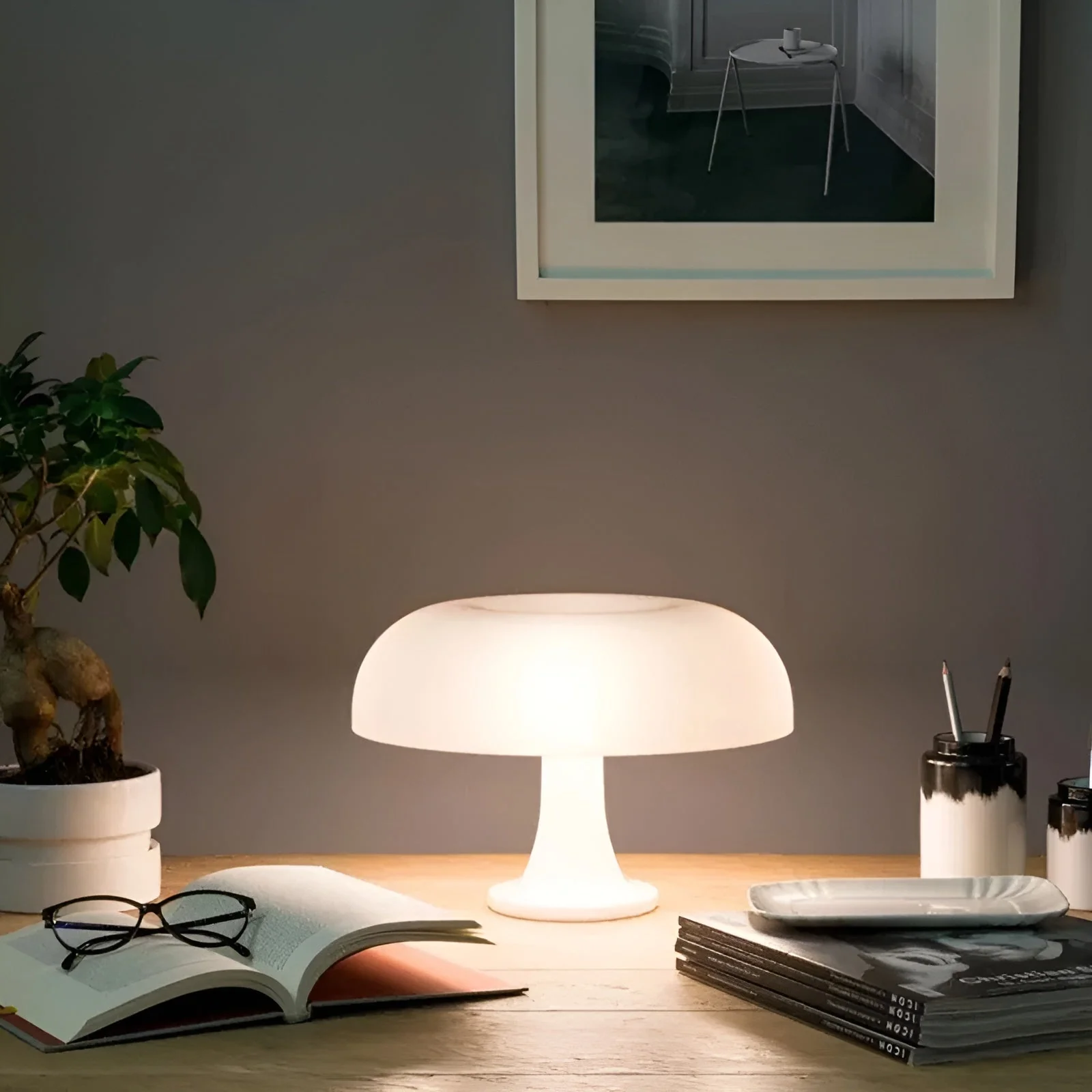 Kabellose LED Pilz Tischlampe - Image 4