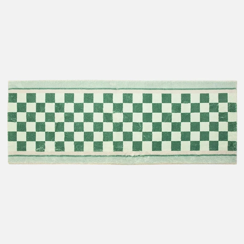 Retro Karo-Läufer Teppich - Image 2