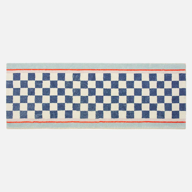 Retro Karo-Läufer Teppich - Image 6