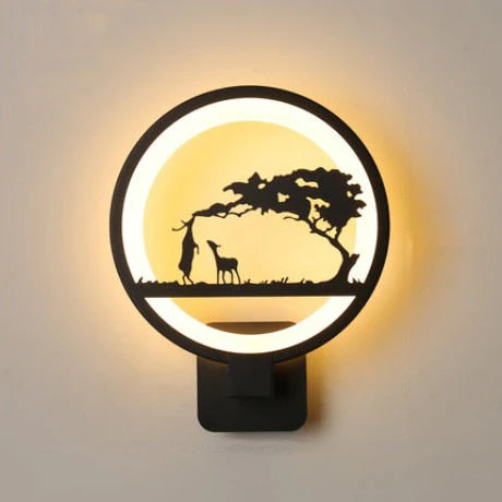 Rustikale LED-Wandleuchte im Wald-Design - Image 8