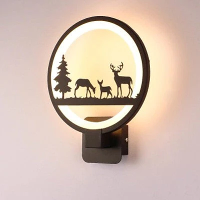 Rustikale LED-Wandleuchte im Wald-Design - Image 9
