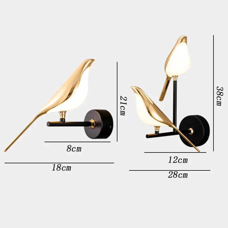 Skandinavische Wandleuchte – Elegantes Vogeldesign mit warmem LED-Licht - Image 7
