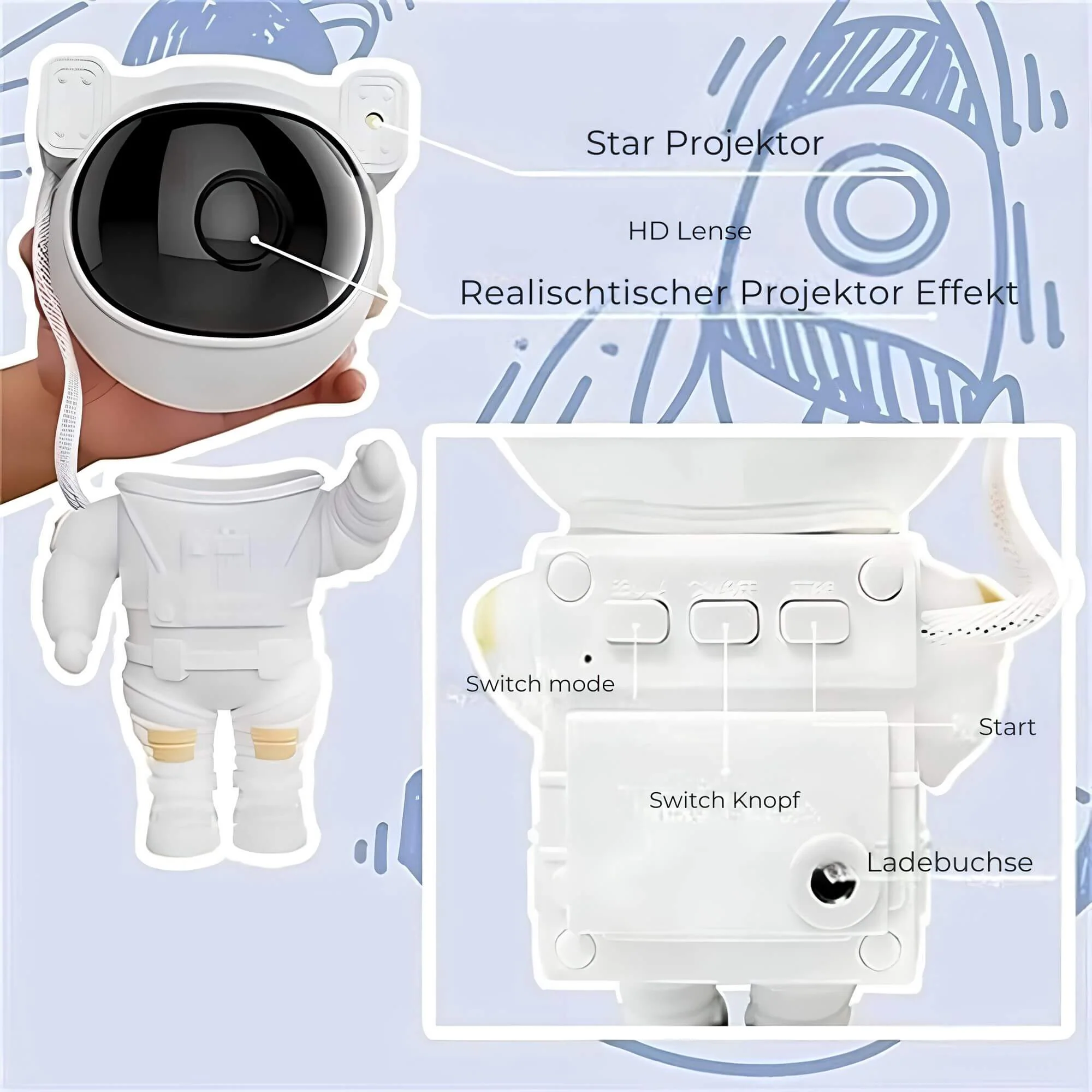 Magischer Astronauten-Sternenprojektor - Image 8