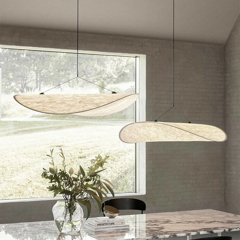 Minimalistische Pendelleuchte aus Seide - Image 3