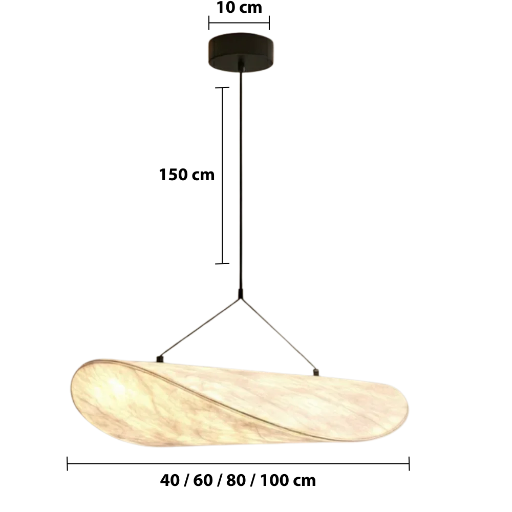 Minimalistische Pendelleuchte aus Seide - Image 8
