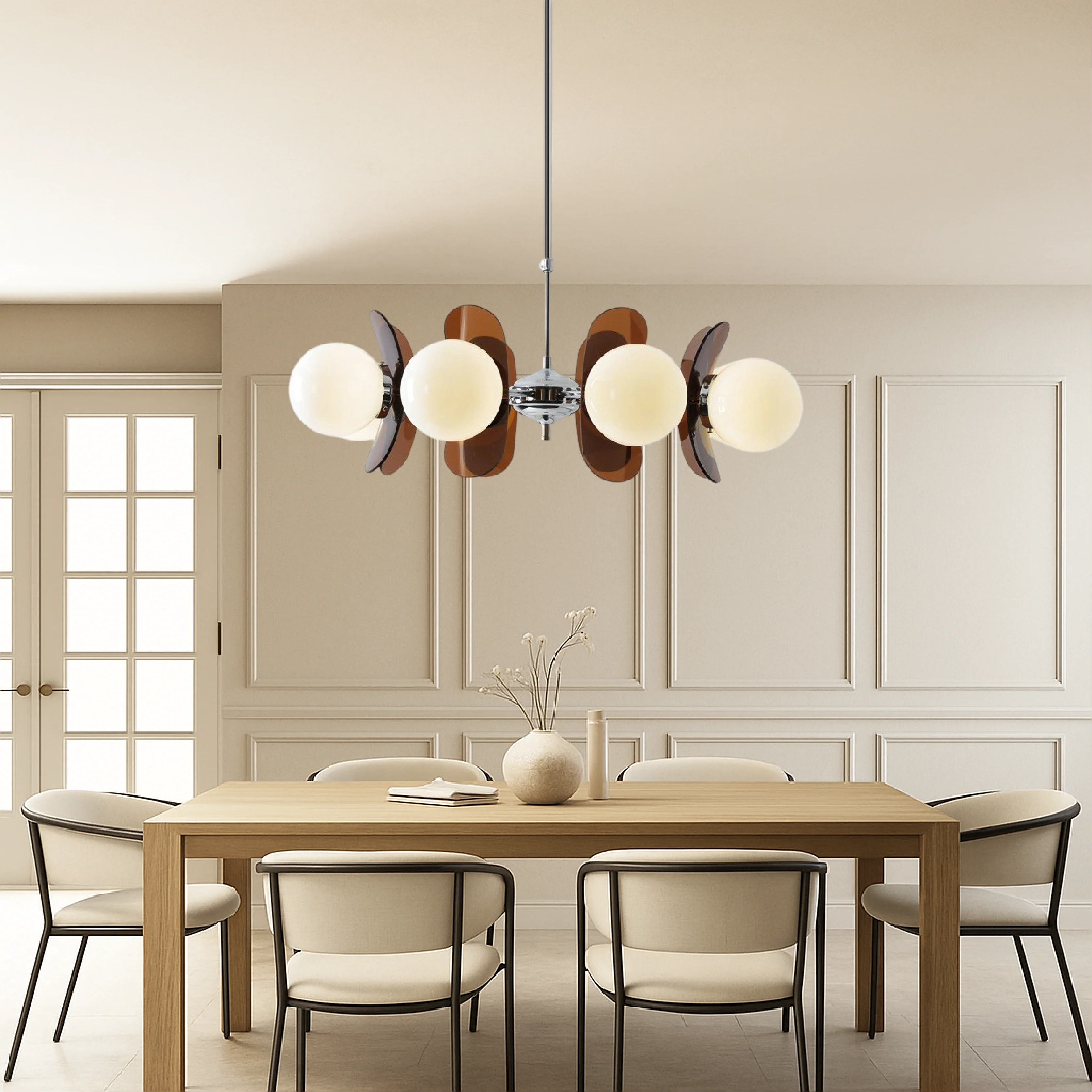 Moderner 5-armiger Bauhaus-Kronleuchter - Image 5