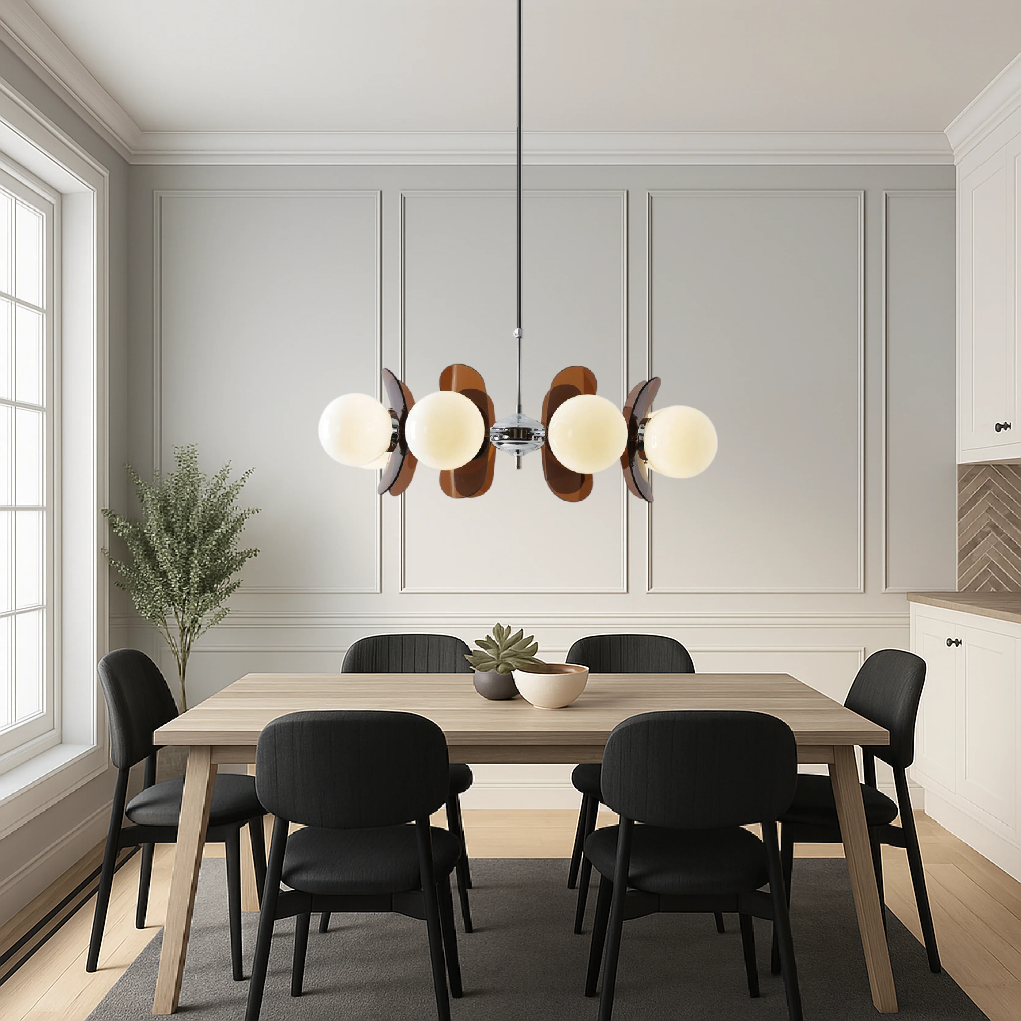 Moderner 5-armiger Bauhaus-Kronleuchter - Image 6