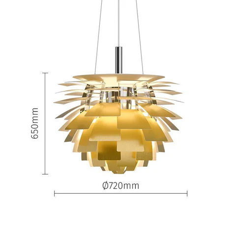 Moderne Artischocken-Metall-Pendelleuchte - Image 7