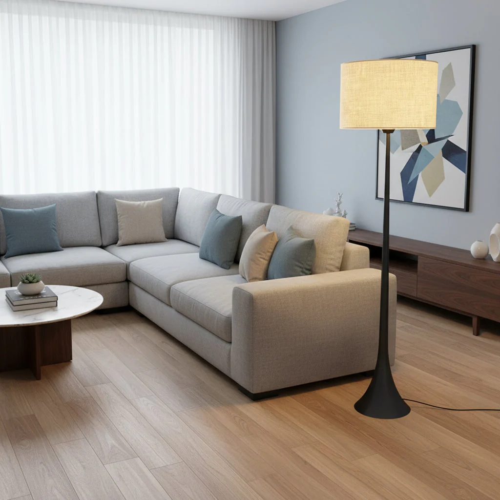 Moderne Seiden Stehlampe Design - Image 3