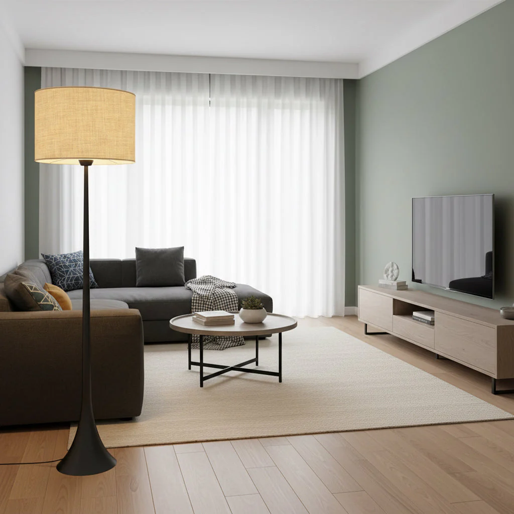 Moderne Seiden Stehlampe Design - Image 4