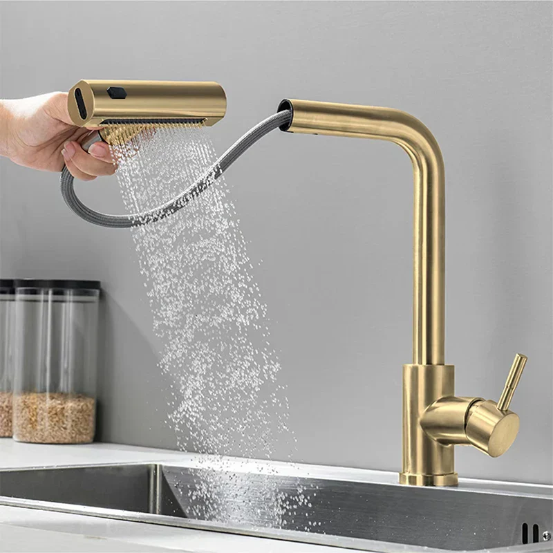 Moderner Wasserfall-Küchenarmatur mit ausziehbarer Handbrause - Image 12